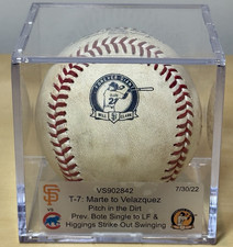 WILL CLARK  * GAME-USED #22 RETIREMENT LOGO BASEBALL *  CUBS v GIANTS 7/30/2022