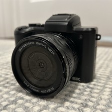 Black Digital Video Camera 16x Zoom Auto Focus f/4.8 Aperture