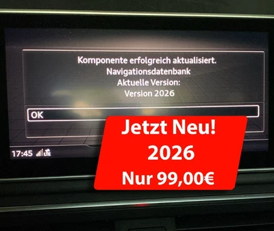 NEW! Audi A1,A2,A3,A4,A5,A6,A7,A8,4G C7 Navigation Update Europe 2026 + Carplay