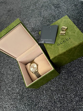 Gucci G-Timeless Bee Dial Gold Tone Bracelet Quartz Watch 126.4 Boxed