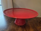FIESTA Scarlet Red Pedestal Cake Stand 2 Pieces Fiestaware