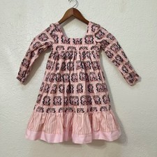 Strawberry Shortcake Pink Striped Long Sleeve Boutique Dress with Back Bow 2T