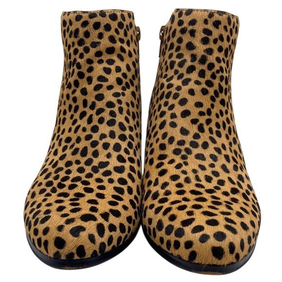 Sole Society Womens Shoes River Boots Sz 7 Animal Print Fur Ankle Heeled Chic