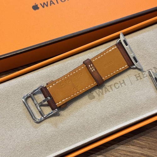 Apple Watch Hermes Brown Leather Band wristwatch fashion limited item rare cool - Zdjęcie 11 z 12