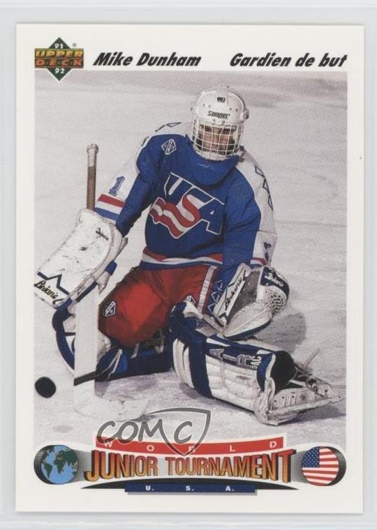 1991-92 Upper Deck World Junior Tournament French Mike Dunham #693 Rookie RC 8d2