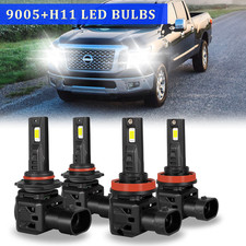 Per Nissan Titan 2017 2018-2019 Kit 4x Lampadine Faro Led Faro Alto Basso 6000k