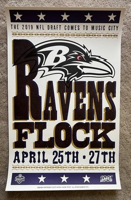 2019 NFL Draft Limited Edition Hatch Show Print/Poster Baltimore Ravens 14x22