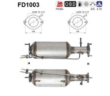PARTIKELFILTER FÜR VOLVO S40 II (544), VOLVO V50 (545) - AS FD1003