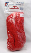Vintage Super Tex Blue Jay Brand RED Jumbo Loopy Chenille New 3 Yards 903/030