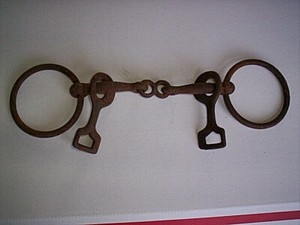 Vintage Old Rusty Rockwell Snaffle Bit with Keys  5 1/2" Mouth