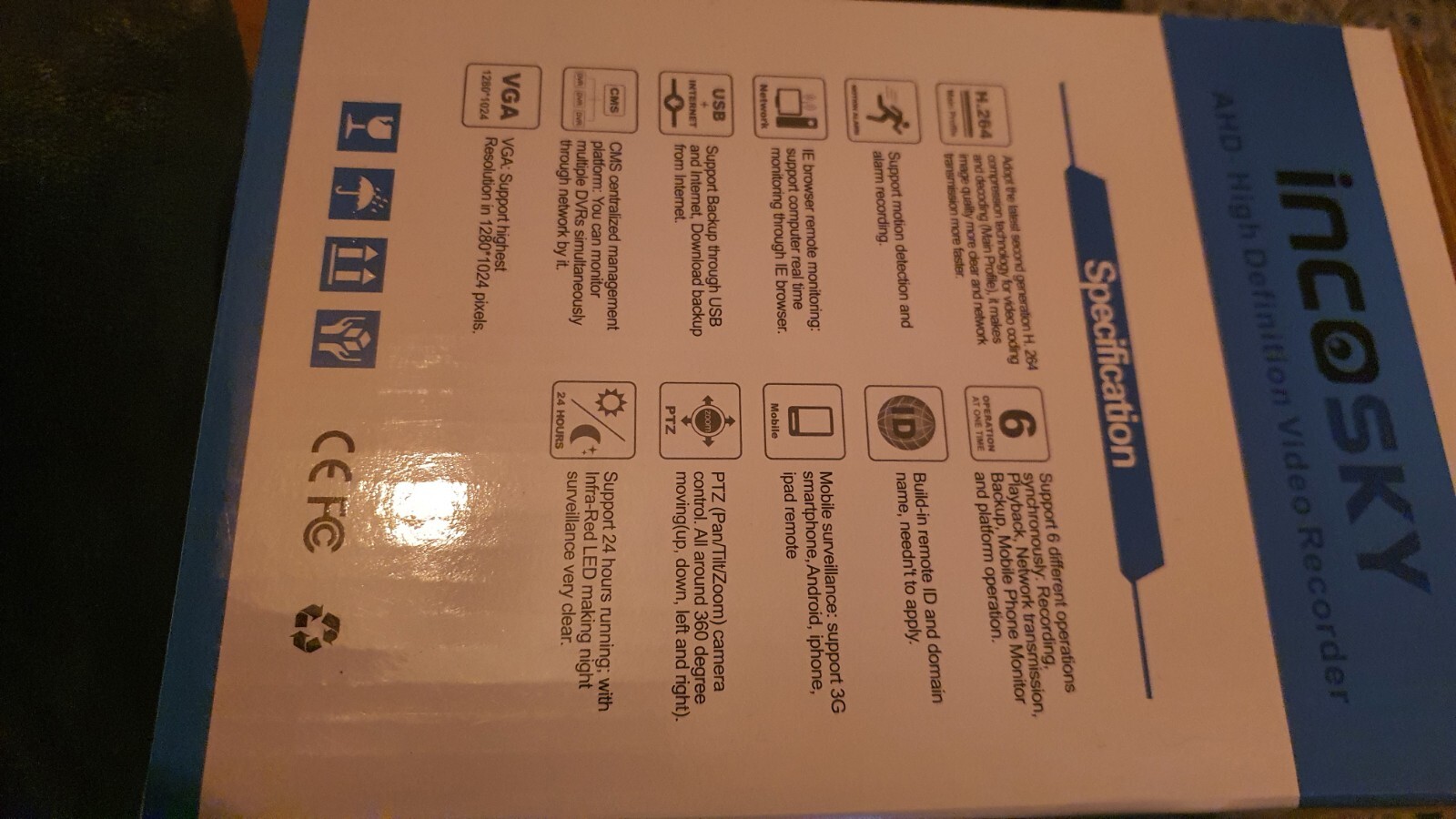 Incosky CCTV 4 Camera System 1080P HD 8CH DVR Home Outdoor Kit 1TB Hard