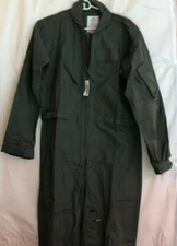 New Military Flight suit Coveralls, Flyers, Flame Resistant, Green 