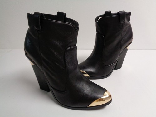 Dolce Vita Size 7.5 M KITT Black Leather Booties Ankle Boots New Womens Shoes - Picture 8 of 12