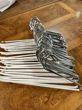 Hangers Heavy Lot of 12 Steel Rubber Custom Closet Taiwan Vtg Estate