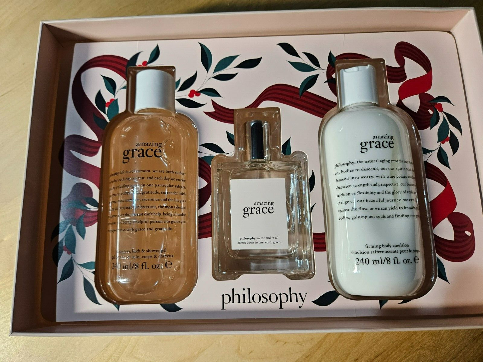 Philosophy Amazing Grace Eau De Toilette Lotion and Shower Gel gift set 3PC#D1-3