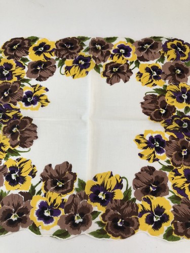 Vintage Ladies Hankies Lot Of 8 - ALL CONTAINING PANSIES - Picture 5 of 11
