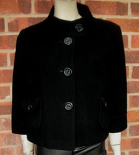 New Look Wool Blend Black Jacket/coat Uk Size 16 Eu 44
