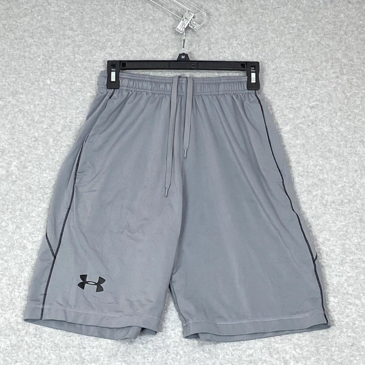 UA Under Armour Shorts Mens Small Gray Heatgear Loose Fit Basketball  Athletic