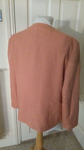VINTAGE 80s MISS SMITH SMART LINEN LOOK JACKET SIZE 14/16 - Picture 5 of 9