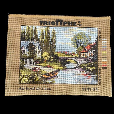 Needlepoint Canvas Au bord de l'eau Made in France At The Waters Edge Triomphe