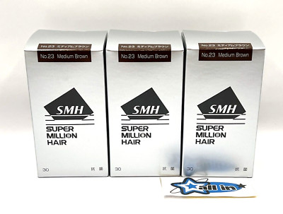 SUPER MILLION HAIR 30g x 3 Verlust Ausdünnung Nr.23 Mittelbraun für Männer & ...