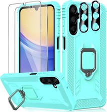 Green Case for Samsung Galaxy A15 5G/4G Mobile Phone & 2 Screen Protectors