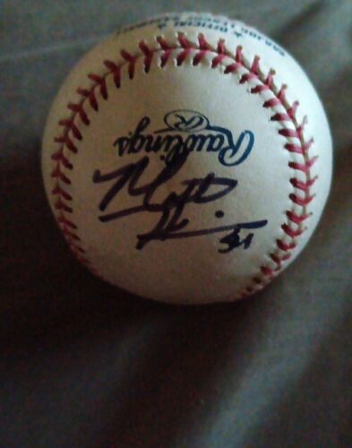 Texas Rangers Game Ball 2011 Matt Harrison Tanner Sheppers Autographs  - Foto 1 di 3
