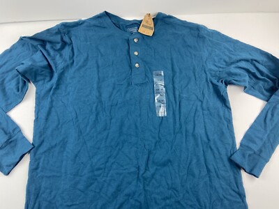 NorthCrest Outdoor Men Large 3/4 Button Down Long Sleeve Shirt