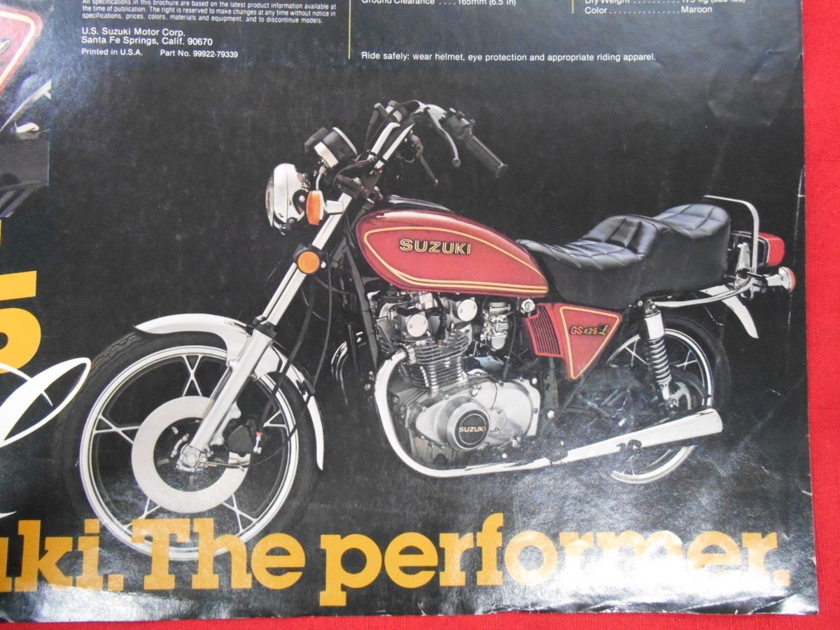 Suzuki Vintage 1979 GS425 L The Low Slinger Look Motorcycle
