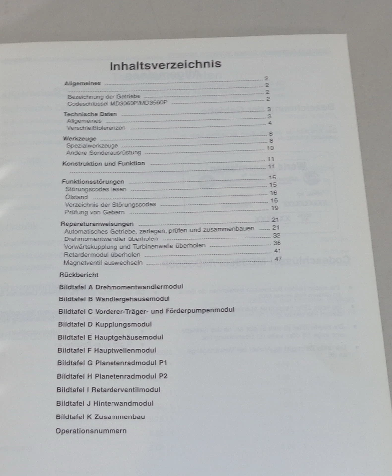 Manual De Taller Volvo Camión FL6 Transmisión MD 3060 / MD 3560 De 7/1999 - Imagen 2 de 3