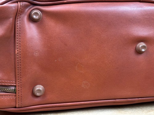 Vintage Soft Leather Samsonite Carry On Travel Overnight Bag Rare, Made in Korea - Picture 11 of 24