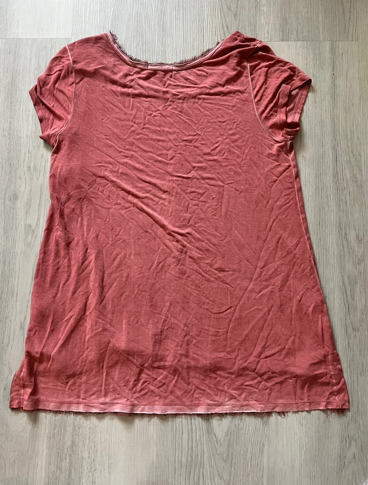 Max Jeans Mujer Rosa Manga Corta Camiseta S Informal Free People-esque Boho Chic Foto 2 de 2