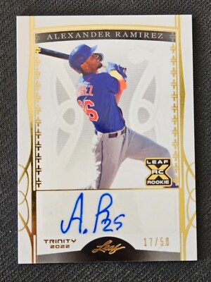2022 LEAF TRINITY ALEXANDER RAMIREZ BA-AR1 #ed 17/50 ROOKIE AUTO AUTOGRAPH