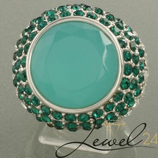 Sarah Kern Damen Cocktail Ring rhodiniert mit Kristalle Damenring groß