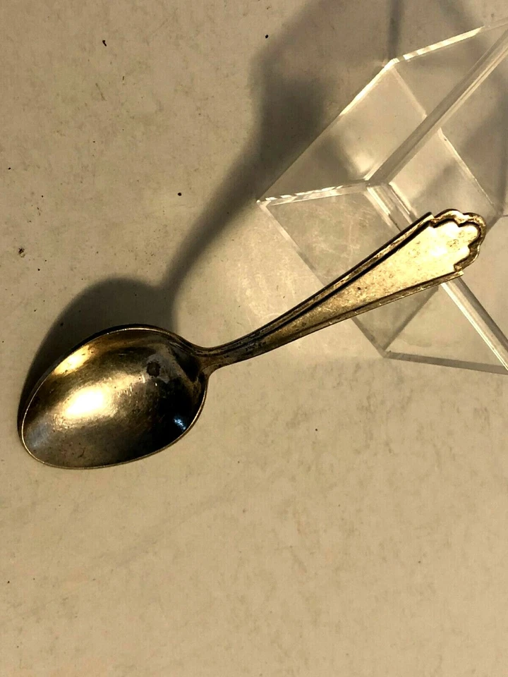 1950 БУТОН РОЗЫ СТЕРЛИНГОВАЯ ДЕТСКАЯ ЛОЖКА - Изображение 2 из 4