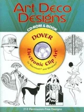 Art Deco Designs CD-ROM and Book (Dover Electronic Clip Art) - Paperback - GOOD