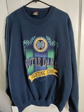 Vintage 90s University Of Notre Dame Fighting Irish Sweatshirt Mens Size XL Rare
