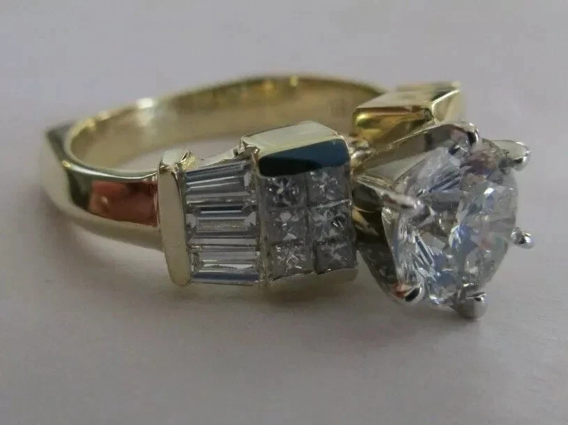 2.15 Carat 18K Gold Diamond Engagement Ring Center=1.35 F-SI3   Value=$14,750 - Image 3 of 4