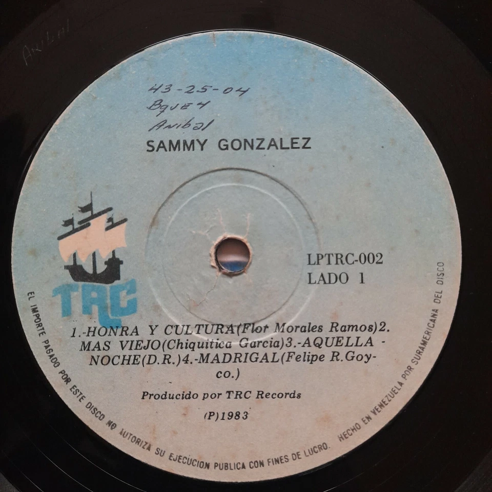 Sammy Gonzalez ‎– Sammy Gonzalez - Latin, Salsa Guaguancó, Venezuela, 1983 - Image 4 of 4