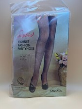 New Vintage Sophia Beige Fishnet Pantyhose One Size 5  -5  10" 90-165 lbs P1660