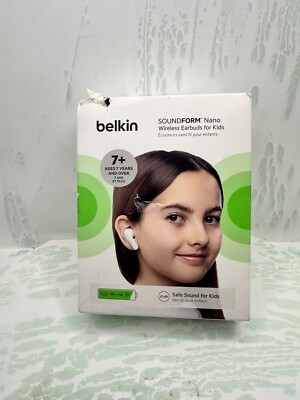 Belkin SOUNDFORM Nano, True Wireless Earbuds for Kids White