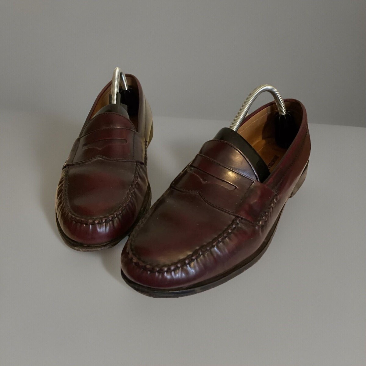 Black and Brown Johnston & Murphy Loafers Johnston Murphy Mens Haywood Penny Loafers Leather Black 7.5  main image 3