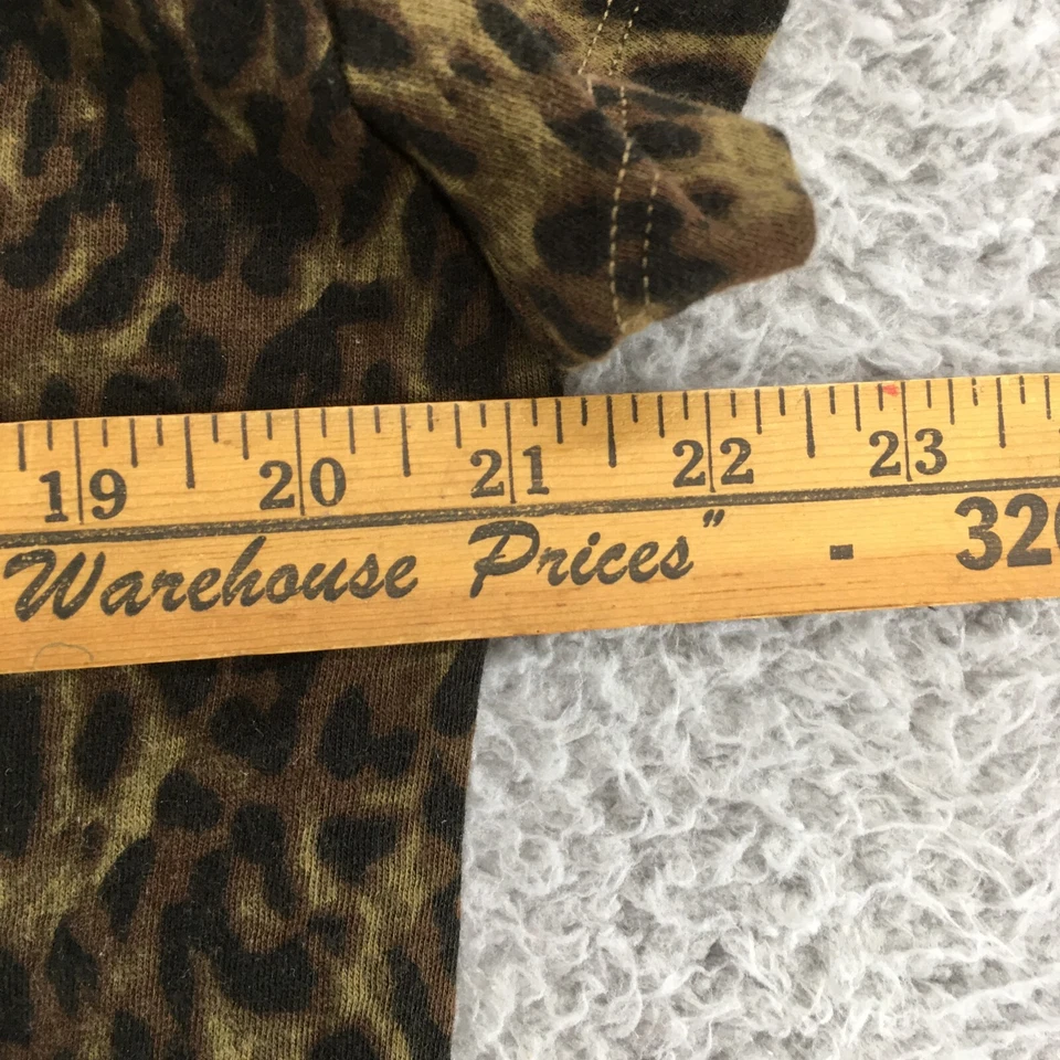 Camiseta Banana Republic Leopardo Mujer Pequeña S Negra Verde Algodón Top Básico Foto 4 de 4