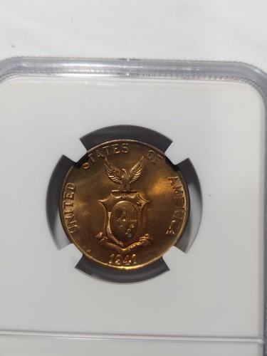 Philippines 1 Centavo, 1941 M, MS 64 RB - Picture 3 of 3