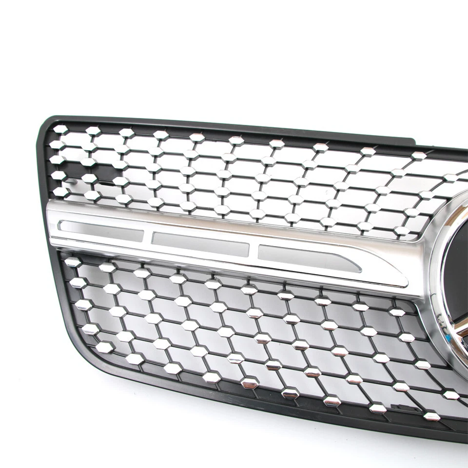 Front Grille For Mercedes Benz ML500 ML550 ML63 W164 Grill w/Star 2009 2010 2011 - Image 3 of 4