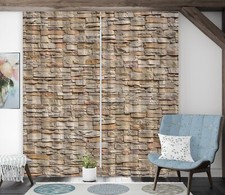 3D Brick Style Design ZHUA3169 Photo Curtain Window Blockout Fabric Vera 2023