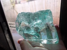 andara crystal - monatomic andara glass - Cyan Angels - 505 grams - E02