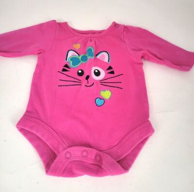Garanimals Smiling Cat top/ bodysuit - pink blue (NEWBORN)