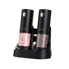 Electric Salt and Pepper Grinder Set - Automatic Refillable Salt and Pepper G...