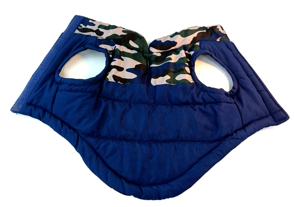 Simply Dog 蓝色迷彩 Yoke 夹克绝缘 Puffer 尺寸 XS — 第 4/4 张图片